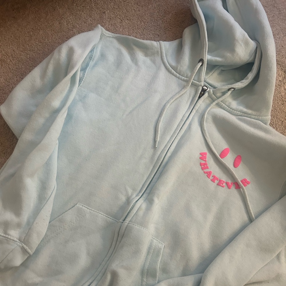 Cute whatever smiley zip up